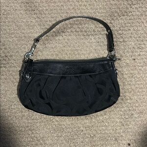 Coach Black Clutch with Silver Hardware